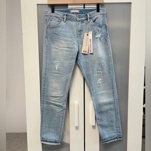 Vintage Uniqlo Japanese Fabric Kaihara Selvedge Relaxed Skinny 24 25 Denim Blue